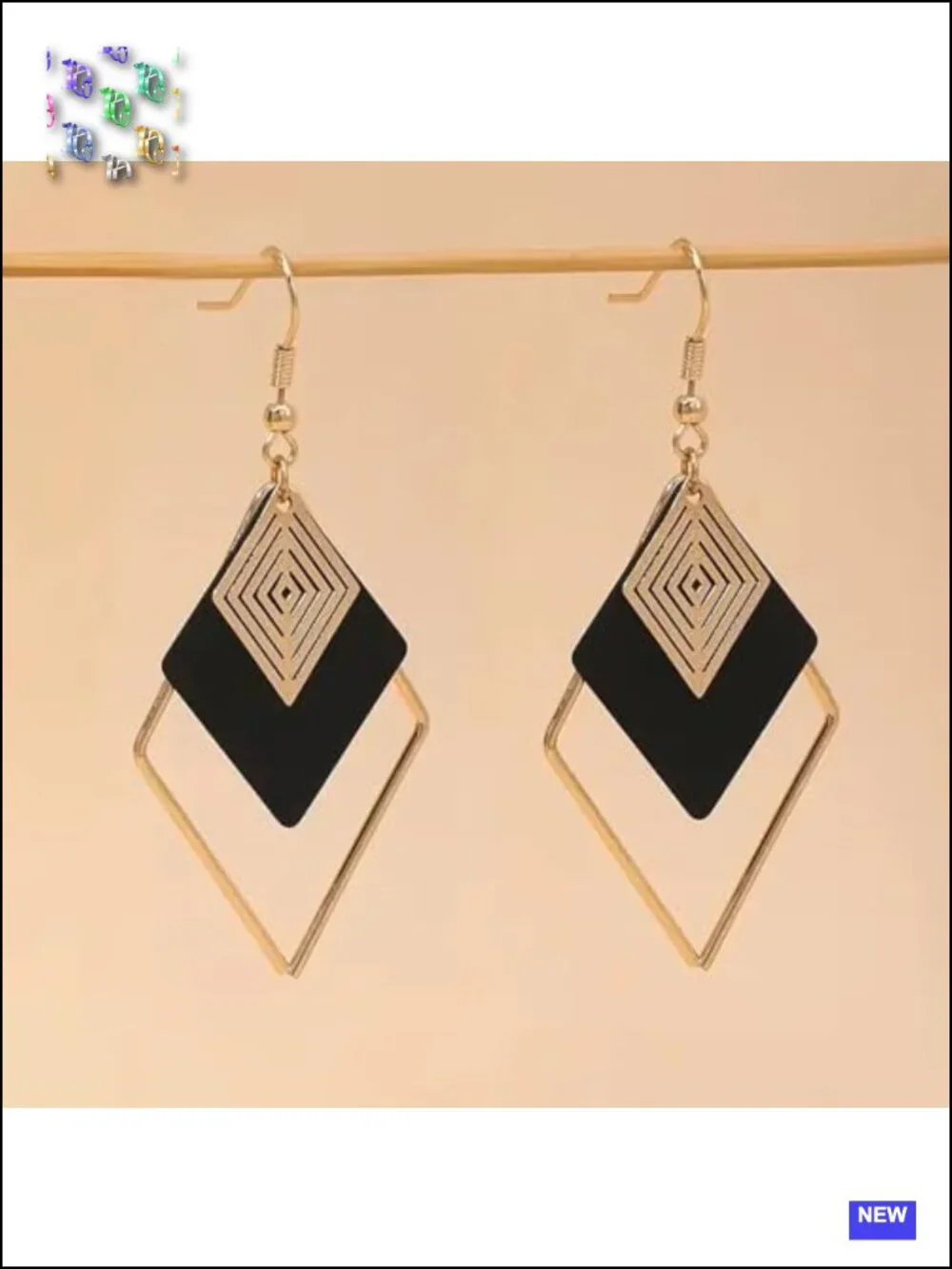 Bohemian Geometric Teardrop Layered Leaf Dangle Earrings Lightweight Gift